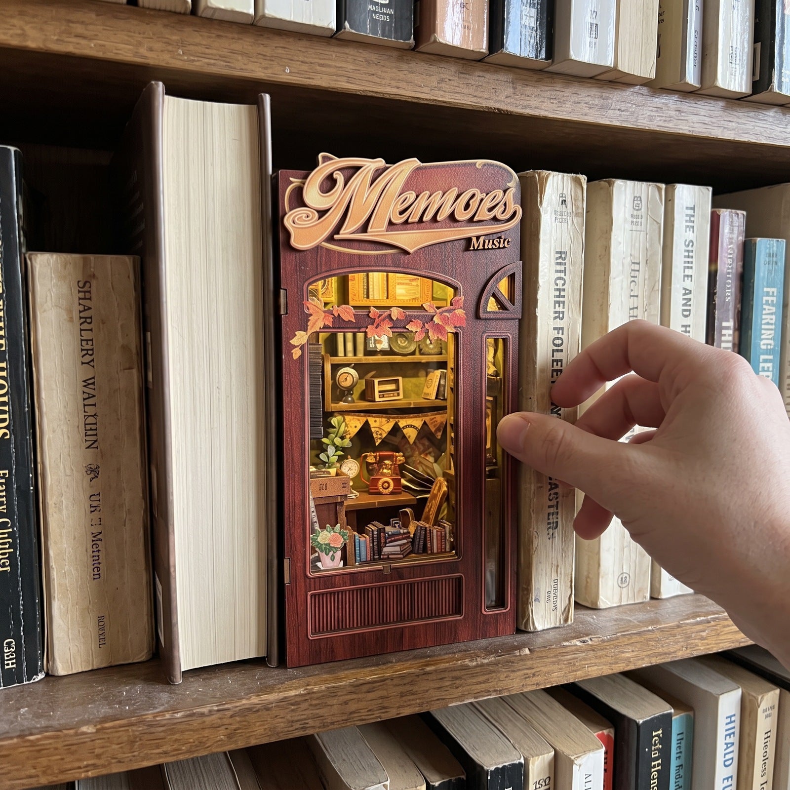 Memories Music Bookshop book nook in a home setting