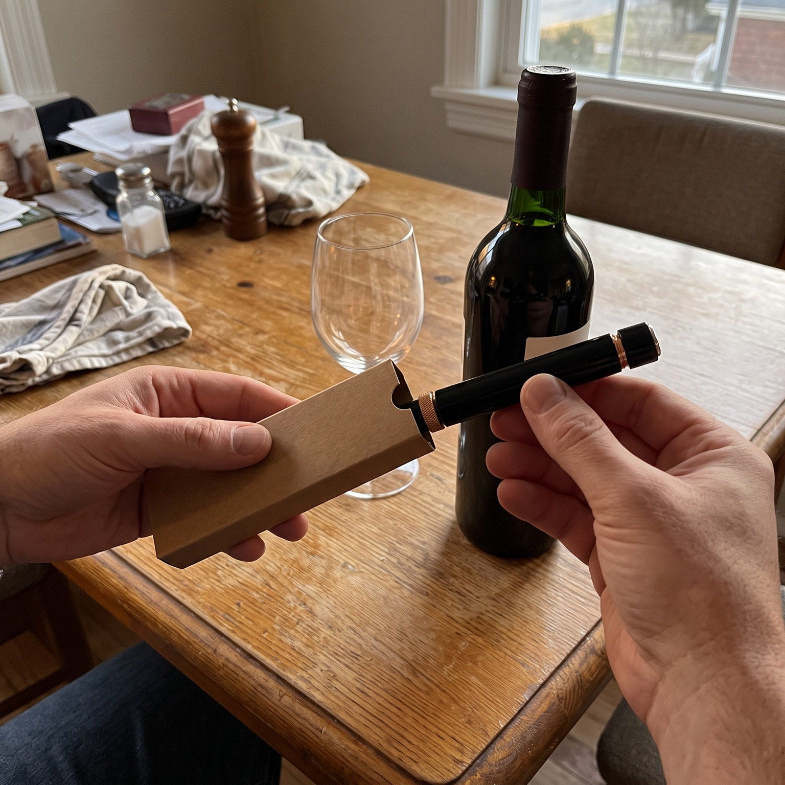 Red Openvale opener being unpacked at home