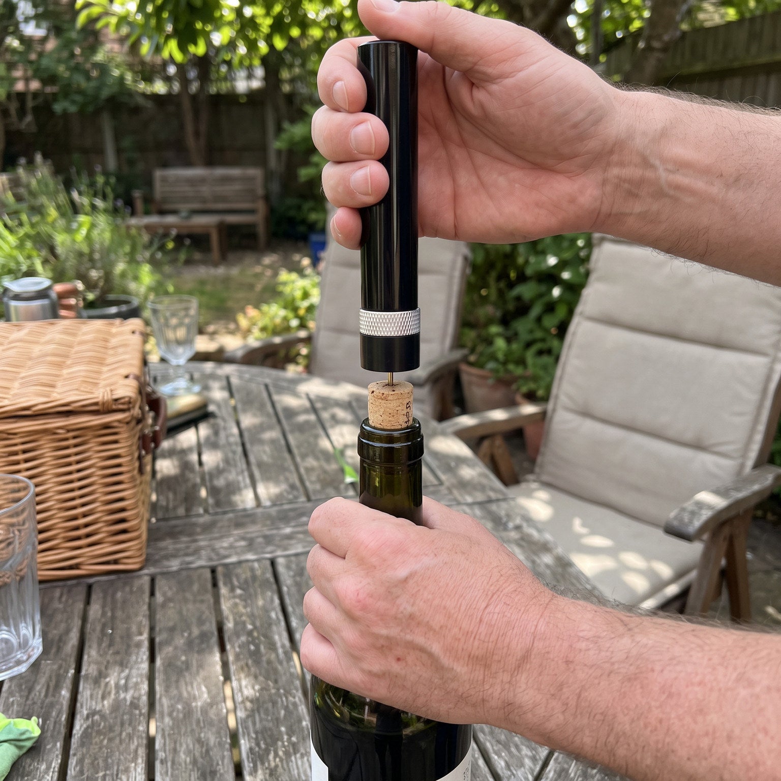 Silver Openvale opener being pumped at a picnic