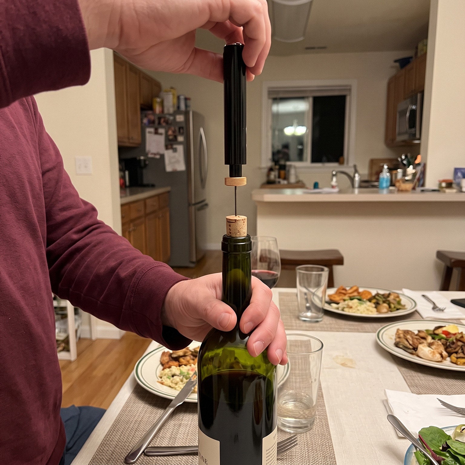 Red Openvale opener being pumped at home