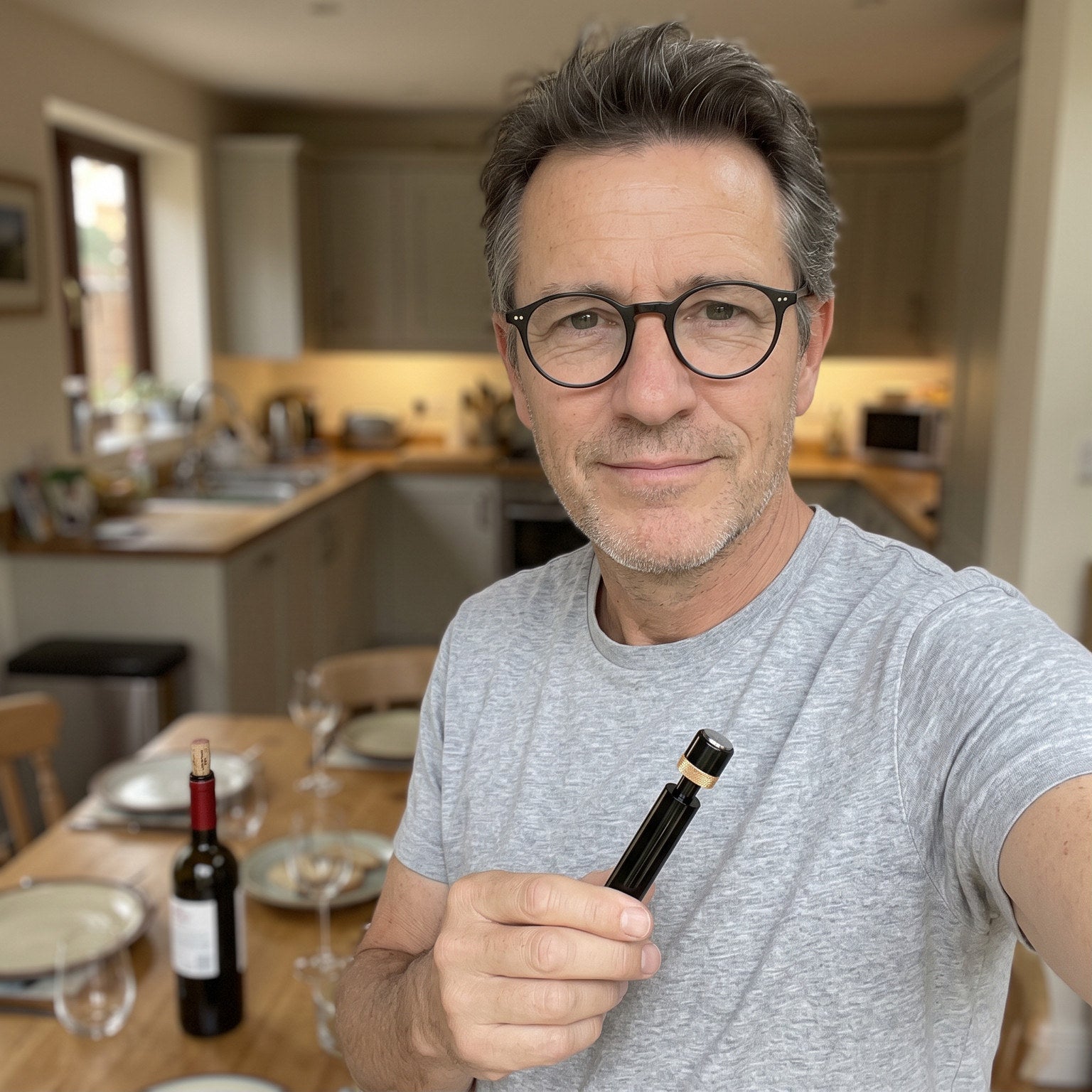 Owner P. S. taking a selfie with a Silver Openvale opener
